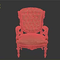 Elegant Classic Accent Chair With Carved Wooden Armrests And Tufted Beige Upholstery