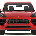 Red Porsche Macan SUV With Sporty Design 3d model