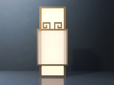Modern Wall Lamp With Golden Frame And Illuminated Minimalist Design 3d model