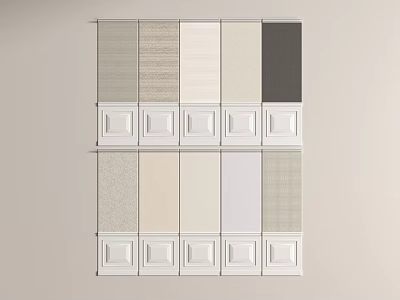 Various Color Wall Paneling Samples With Different Patterns For Interior Design 3d model