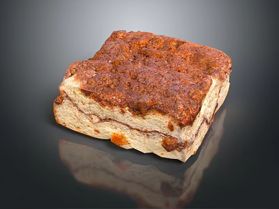 Delicious Moist Layered Cake With Caramelized Top And Soft Fluffy Texture 3d model