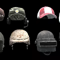 Different Styles of Military Weapon Helmets with Various Protective Designs and Combat Features