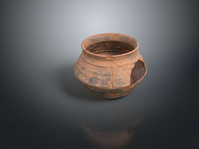 Vintage Rustic Terracotta Pot Garden Decor With Distressed Design And Natural Charm 3d model