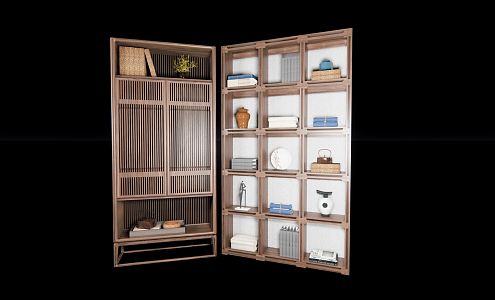 New Chinese Bookcase 3d model