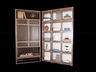 New Chinese Bookcase 3d model