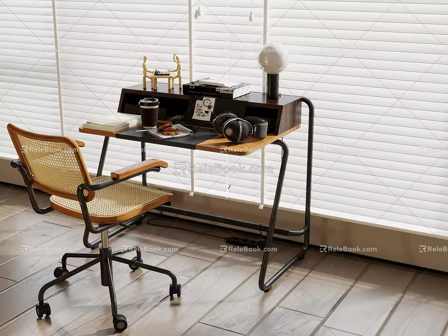 Modern Desk Computer Desk Cream Style Desk Computer Antique Desk Computer Desk Italian Desk Computer Log Desk Computer Desk 3d model