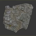 Realistic Wood and Stone Terrain Model With Natural Texture and Landscape Details