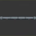 Futuristic Weapon Metallic Long Rod Design With Red Indicator Lights Sleek Surface And Reflective Finish