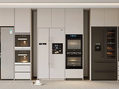Modern Kitchen Interior With Built In Appliances And Contemporary Design Elements 3d model