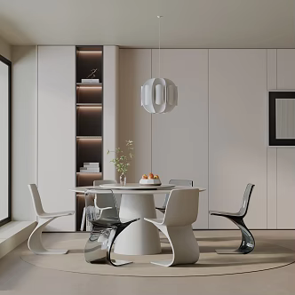 Modern table combination 3d model