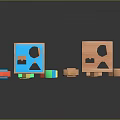 Educational Colorful And Wooden Building Blocks With Shaped Holes And Various Small Shapes