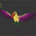 Modern bird toucan Togo toucan large toucan 3d model
