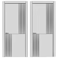 Modern Light And Dark Colored Doors With Vertical Stripe Patterns And Black Handles 3d model