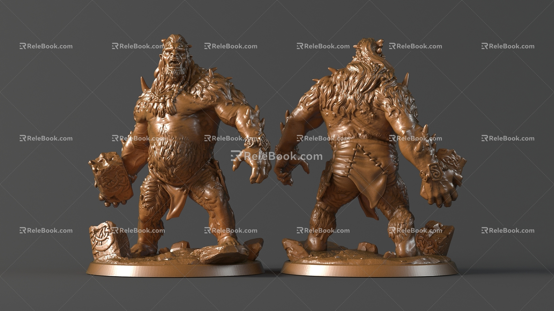 Giant Wild Orc Orc Warrior 3d model