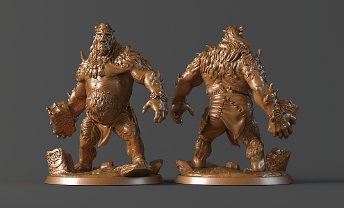 Giant Wild Orc Warrior 3d model