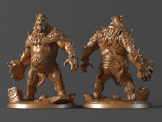 Giant Wild Orc Warrior 3d model