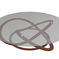 Modern Coffee Table With Clear Glass Top And Intersecting Wooden Base Design