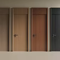 Different Colored Wooden Hinged Doors with Classic Design for Interior Spaces