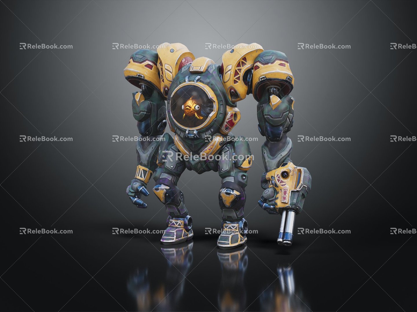 Modern Robot Robot Warrior Robocop 3d model