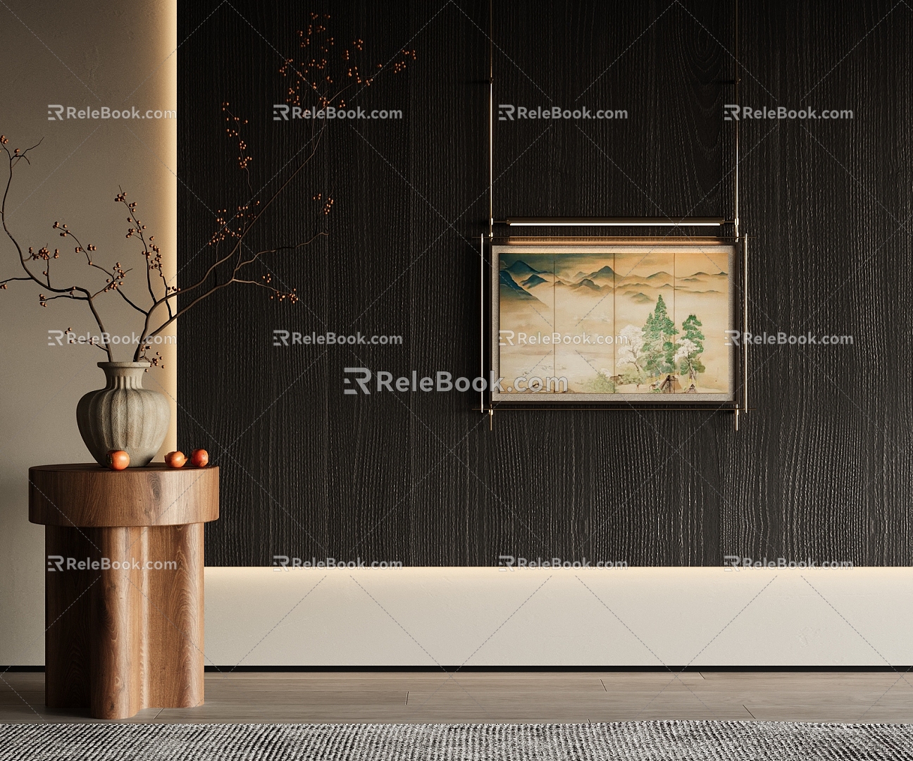 New Chinese Landscape Painting Decorative Painting 3d model