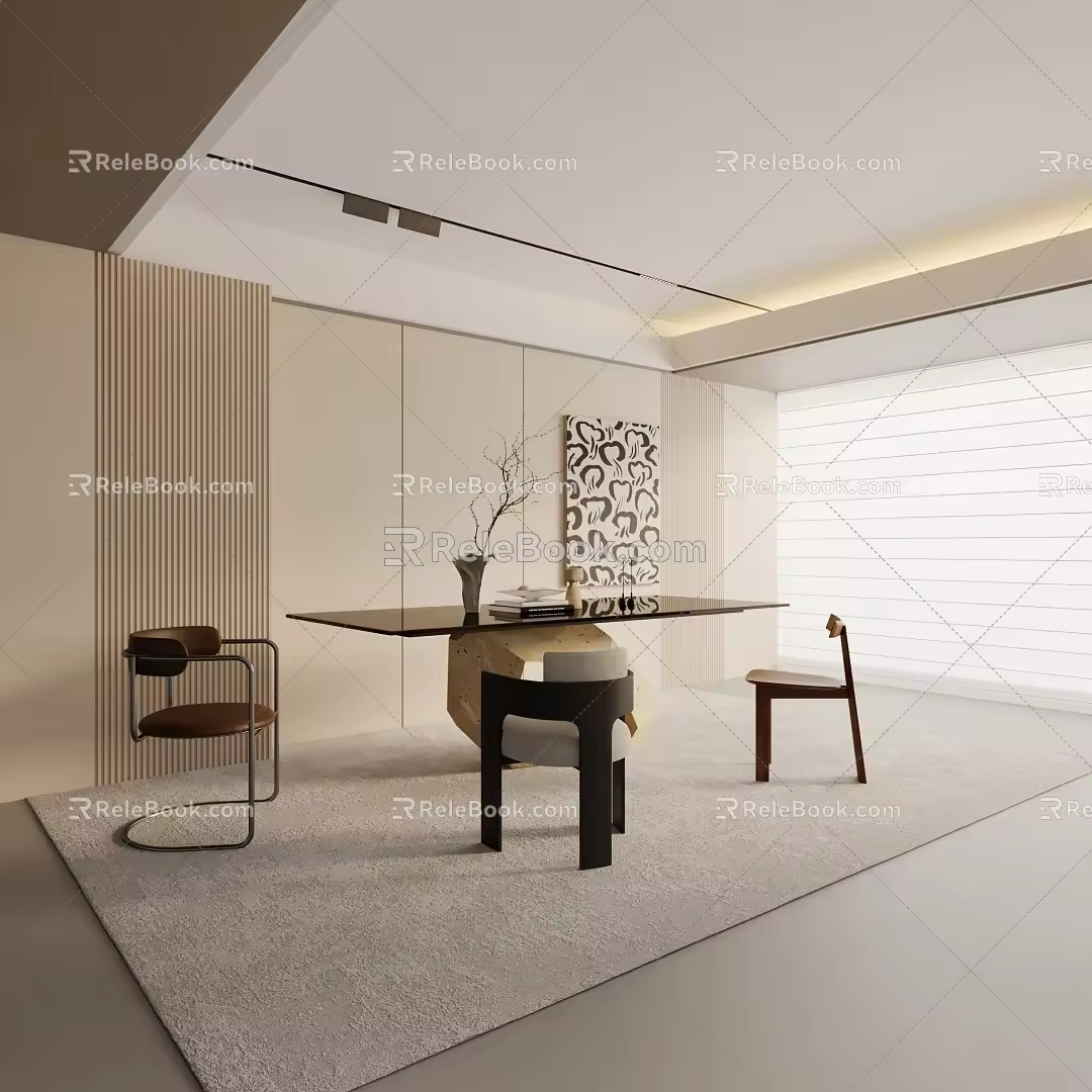 Modern table combination 3d model