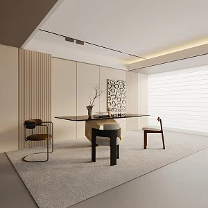 Modern table combination 3d model