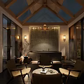 Villa Balcony Design With Outdoor Seating Wooden Ceiling And Natural Landscape View