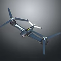 Modern Drone Design Structure With Four Propellers And Fuselage Components 3d model