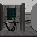 Modern Open Plan Living And Dining Room Interior With Comfortable Stylish Furniture And Soft Lighting