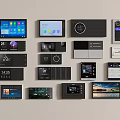 Switch air conditioner control panel intelligent voice display video phone 3d model