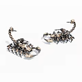 Metal Scorpion Decorative Ornament Set with Intricate Craft Design for Home
