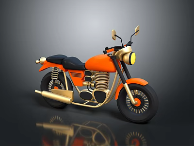 Motorcycle two-wheeled motorcycle off-road motorcycle road race motorcycle motor vehicle transport 3d model