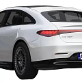 White Mercedes Modern Car With Sleek Body Black Roof Front Grille And Alloy Wheels