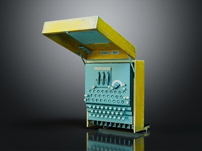 Modern cipher machine Enigma cipher machine enigma cipher machine Enigma machine. 3d model