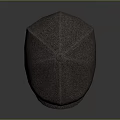 Classic Woven Tweed Newsboy Hat With Small Button And Flat Brim Detail