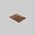 Soft Brown Textured Square Carpet With Woven Design For Home Decor