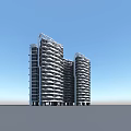 Modern High Rise Residential Building With Unique Facade And Balcony Design