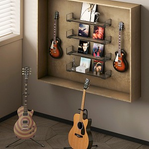 Modern Musical Instrument Guitar CD Rack 3d model