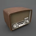Vintage Television With Brown Casing Classic Knobs And ON OFF VOLUME Labels