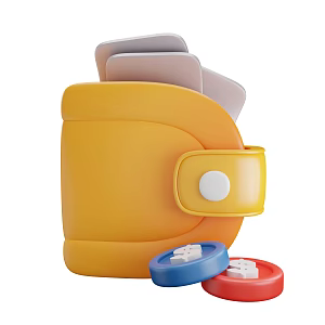 Modern Gold Coin Currency Wallet Cartoon Gold Coin Cartoon Currency 3d model