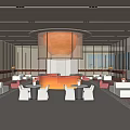 Modern reception area Sales office Reception area 3d model