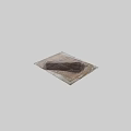 Square Rug With Geometric Pattern In Neutral Tones For Modern Living Room