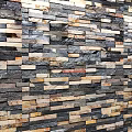 Natural Multi Colored Stone Wall With Textured Pattern And Modern Design 3d model