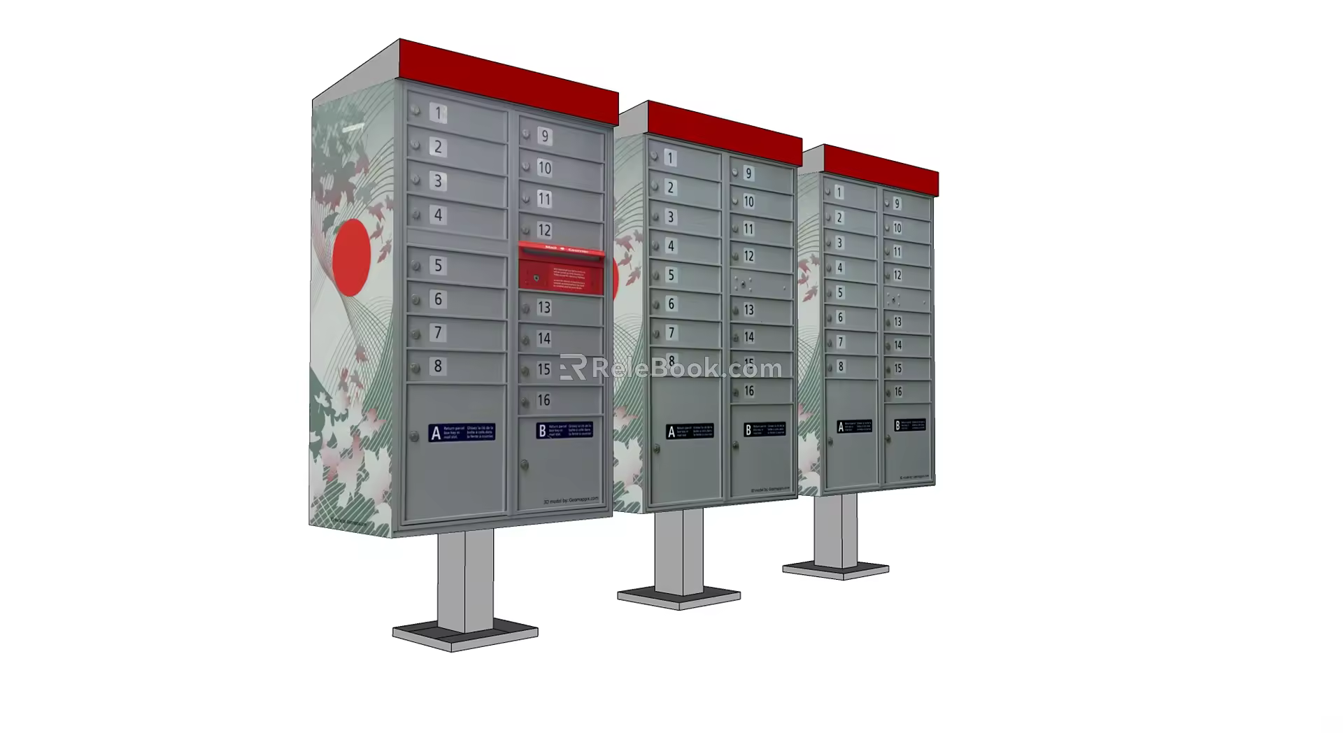 Modern mailbox 3d model