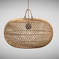 Rattan Pendant Light Hand Woven Round Shape Natural Design for Modern Interior Decor
