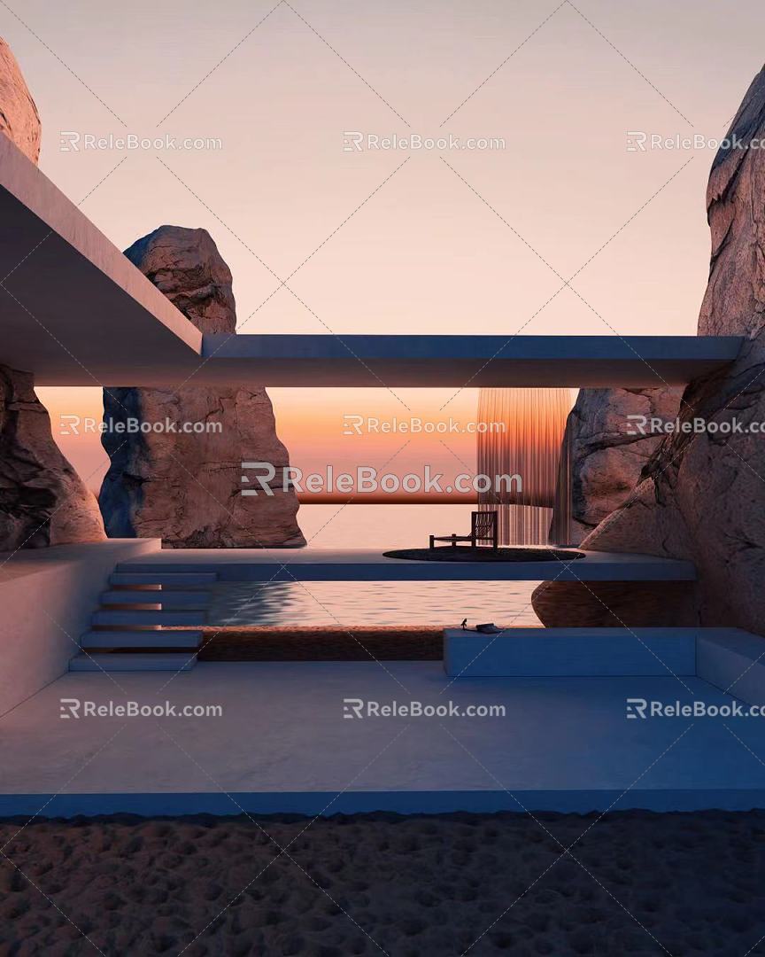 Modern Scenic Sea View Homestay 3d model