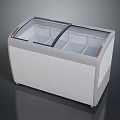 Modern Computer Display Cabinet With Transparent Glass Cover And White Exterior Design