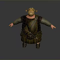 Cartoon Style Scottish Man In Traditional Kilt With Beard And Outstretched Arms