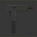 Rusty Vintage Metal Gun With Blue Gray Finish And Classic Design Details
