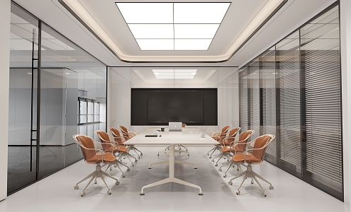 Modern Meeting Room Meeting Table and Chair 3d model